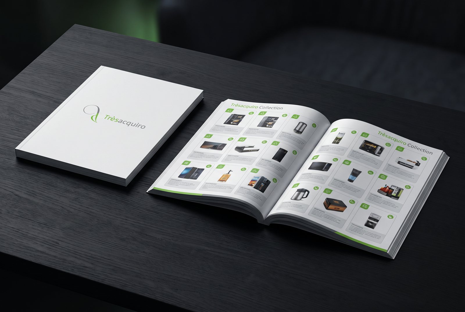 A printed product catalog
